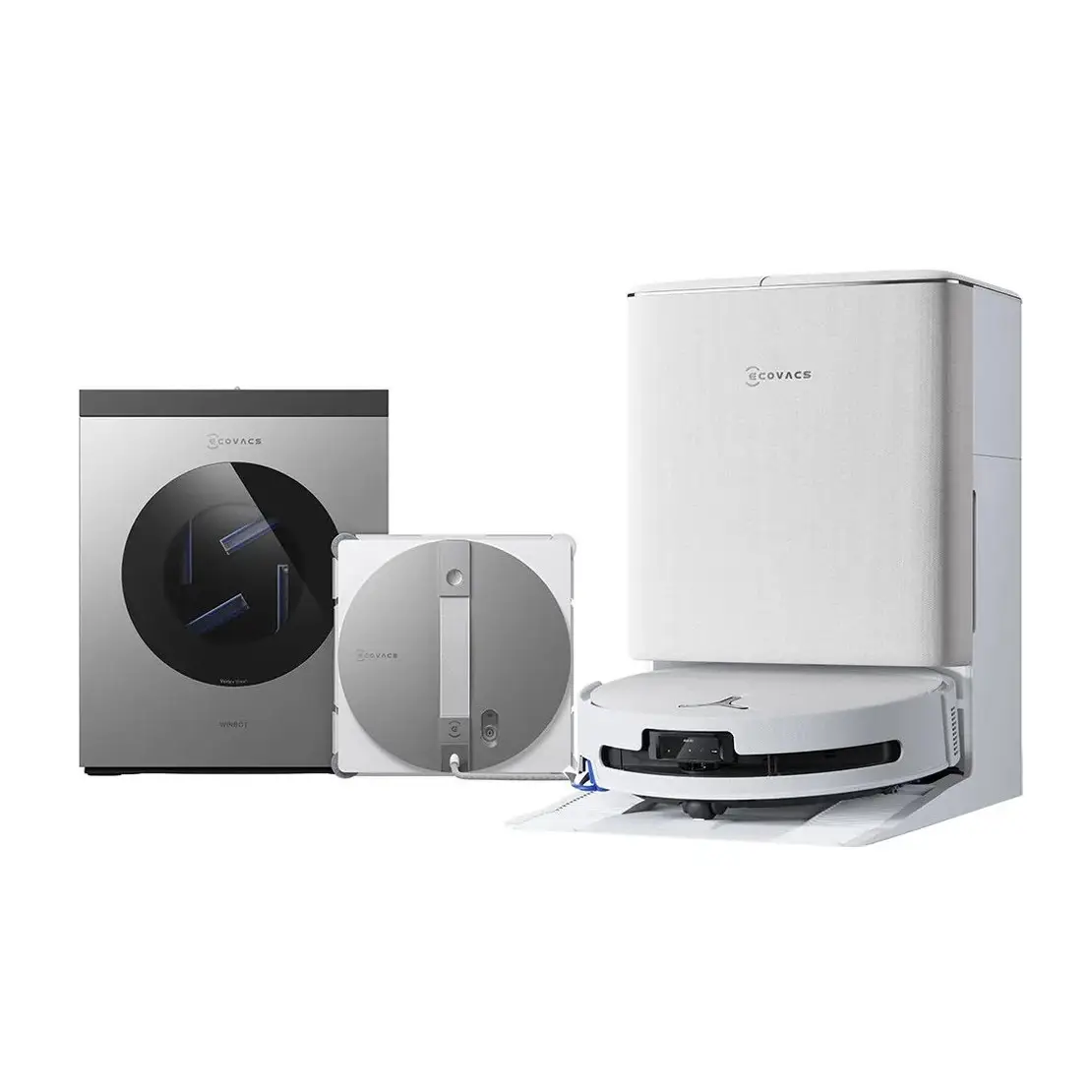 Ecovacs T90 Omni Robot Süpürge ve W3 Omni Cam Silme Robotu 2li Temizlik Seti