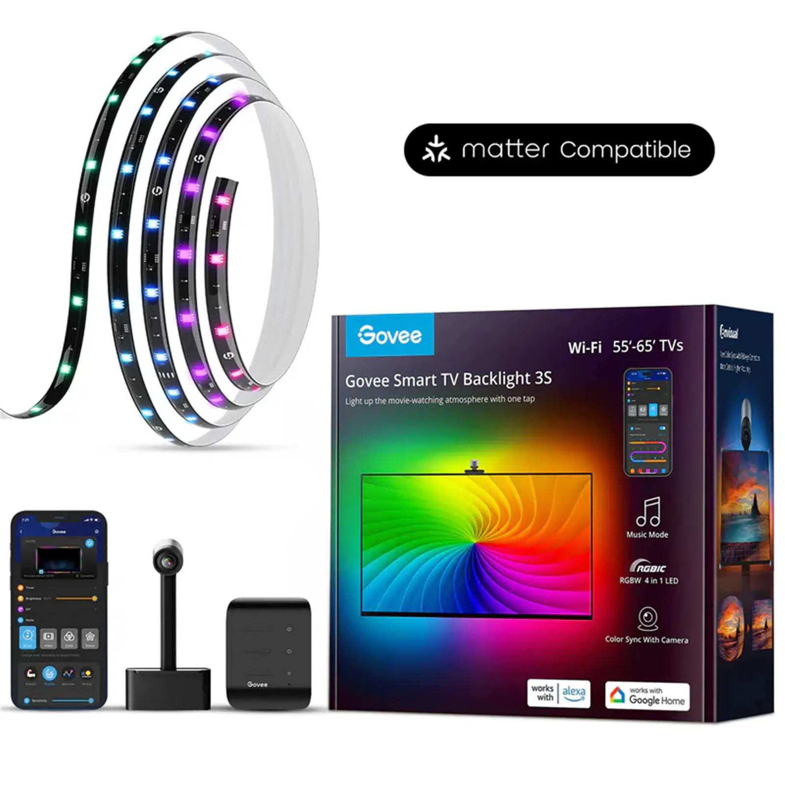 Govee 3S TV Arkası Led Şerit Ambiyans Aydınlatma