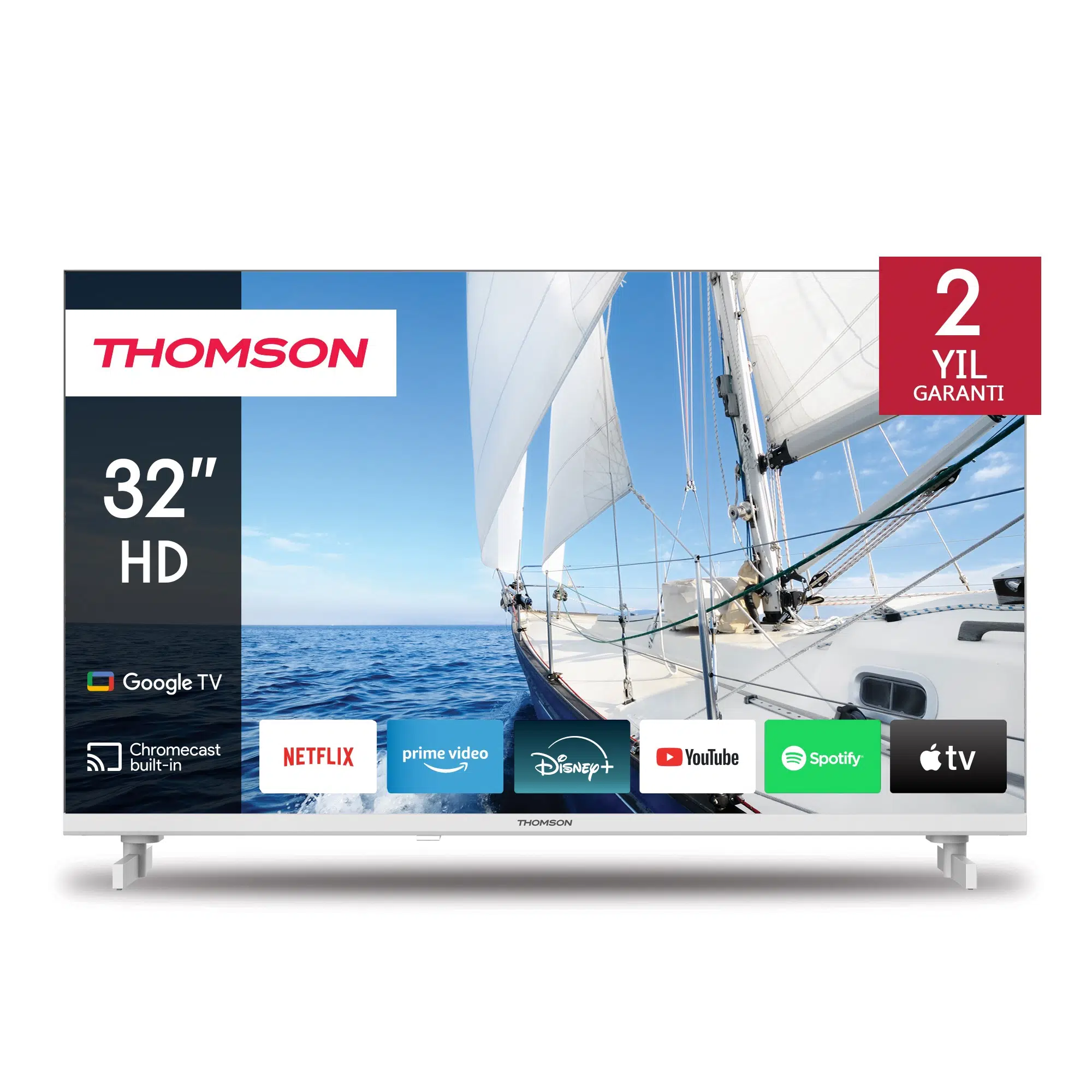 Thomson Outlet 32HG2S14W 32" 80 Ekran Uydu Alıcılı HD Google Smart LED TV Beyaz